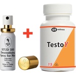  TestoY за Силна Ерекция 15 капсули + Спрей за задържане Stud 100