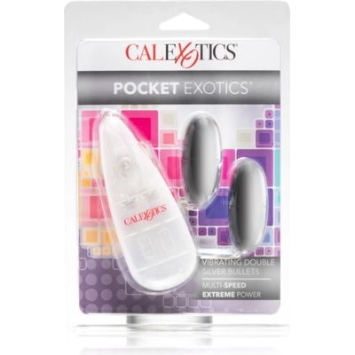 CalExotics Double Pocket Exotics вибриращо яйце Silver 2 бр
