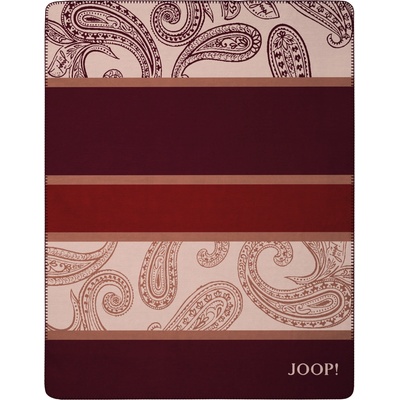 JOOP Paisley Stripes Deka červená 150x200