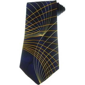 Kravata Cik cak vzor C 26 596E tmavomodrá