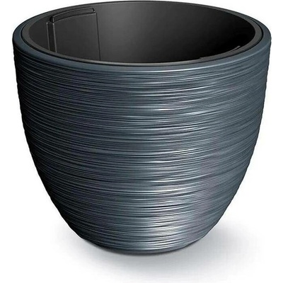 Prosperplast Květináč s vkladem FURU antracitový 34,9 cm