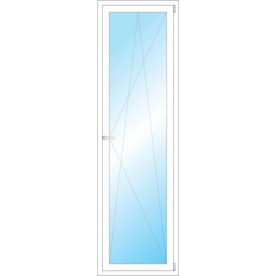 OKNA HNED Plastové okno 66x224 cm (660x2240 mm) bílé otevíravé a sklopné pravé