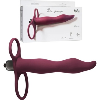 Вибриращ стимулатор за двойно проникване, 15, 9см. - Pure Passion Flirtini Red (1204-02LOLA)