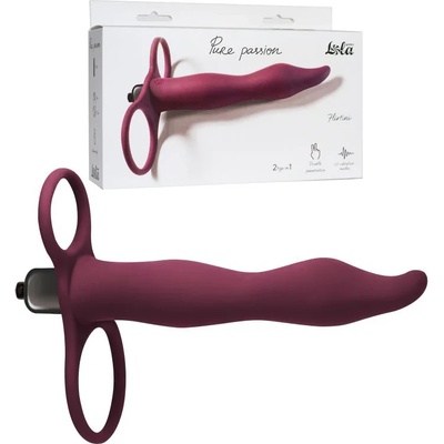 Вибриращ стимулатор за двойно проникване, 15, 9см. - Pure Passion Flirtini Red (1204-02LOLA)
