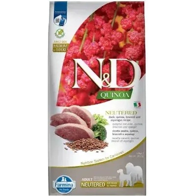 Храна за кастрирани кучета от средни и едри породи 12 kg- кастр. куче с патица , броколи и аспержи (pnd1200067)