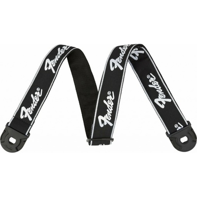FENDER Quick Grip Locking End Strap Black with White Running Logo