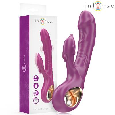 Мултифункционален вибратор с тласъци и пулсации, 27см. - Intense Halle (D-244480)