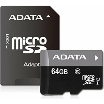 Image 1 of ADATA Premier microSDXC 64GB Class 10 AUSDX64GUICL10-RA1
