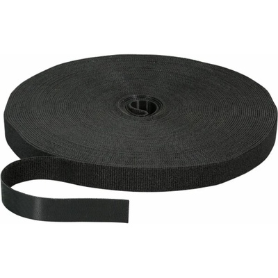 Велкро лента за аранжиране на кабели, 20 мм, 25 м, черна (kb20-2500b)