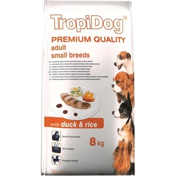 TropiDog Premium Adult Small Breeds - Duck & Rice 8 kg