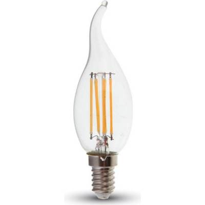 V-TAC LED žiarovka E14 C37 4W 2700K filament stmievateľná