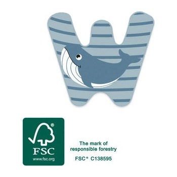 Small Foot drevené písmeno W