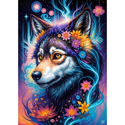 Enjoy - Puzzle Magical Wolf Portrait - 1 000 piese