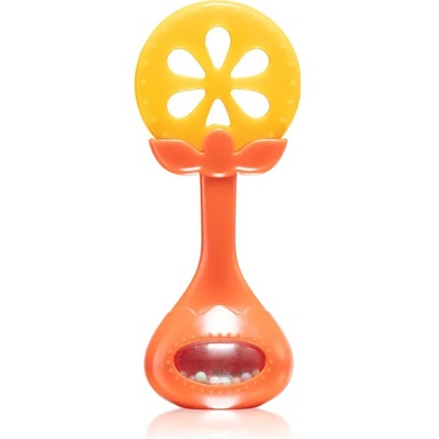 BabyOno Have Fun Teether гризалка с дрънкалка Juicy Orange