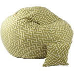 PUFRELAX Комплект Барбарон и декоративна възглавница 600л. King Size, Zippity Green, Перящ се калъф, Пълнеж с микс от мемори пяна и дунапрен, Гама Premium (PUF-M-KP-PT-ZIG) - topmarket
