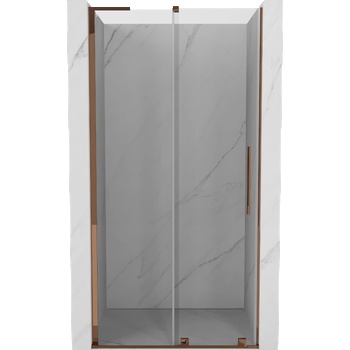 Mexen Velar L плъзгащи се душ врати 90 см, прозрачни, розово злато - 871-090-003-01-60 (871-090-003-01-60)