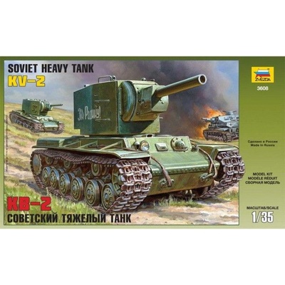 Zvezda Model Kit těžký tank KV 2 sovětská armáda 3608 1:35 – Zboží Dáma