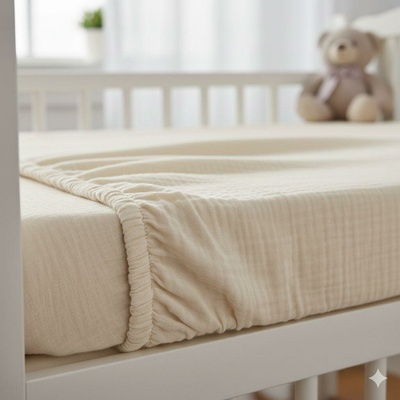 Sleep-well Mušelínové prostěradlo béžové 60x120