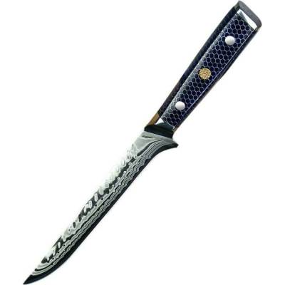 IZMAEL Damaškový kuchynský nôž Yurei Boning/Modrá 17.3 cm