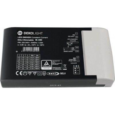 Deko-Light napájení BASIC, DIM, Multi CC, IE-45D konstantní proud 350/400/500/600/700/800/900/1000 mA IP20 stmívatelné 25-70V DC 8,75-45,00 W 862192