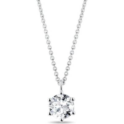 KLENOTA Prívesok s 0,5 ct diamantom v bielom zlate k0611302