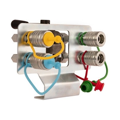 Hydraulický prepínací ventil 6/2 + EURO rýchlospojky + panel