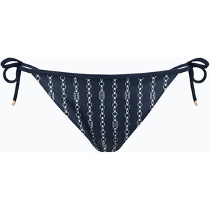 Tommy Hilfiger Cheeky String Бански костюм Долна част със странична връзка Печат на флаг верижка dark night navy