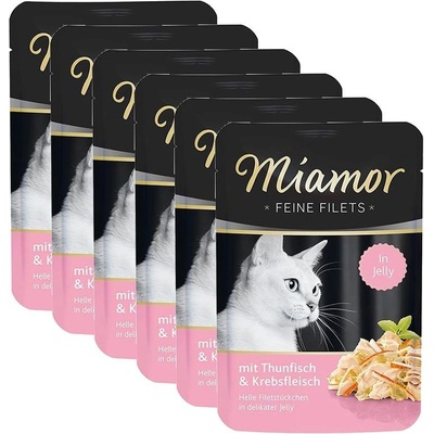 Miamor Feine Filets tuňák a krab jelly 6 x 100 g