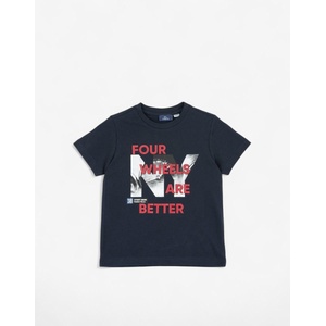 Chicco Boys Four Wheels Are Better Tee Dark Blue - dress4less