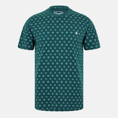 Original Penguin Тениска Original Penguin Men's Geo All Over Print Regular Fit T-Shirt - June Bug