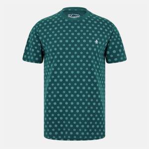 Original Penguin Тениска Original Penguin Men's Geo All Over Print Regular Fit T-Shirt - June Bug