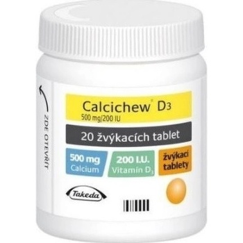 Calcichew D3 500 mg/200IU žvýkacích 20 tablet