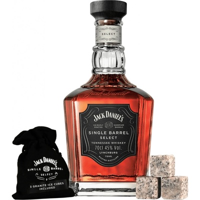 Jack Daniel's Single Barrel 45% 0,7 l (darčekové balenie whisky kamene)