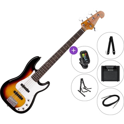SX SPB62+/5 SET 2 3-Tone Sunburst 5-струнна бас китара