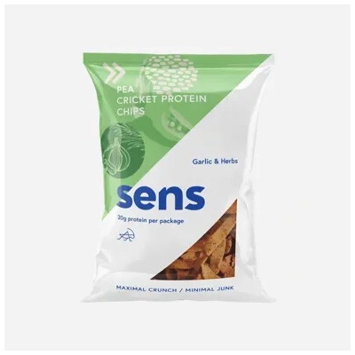 Sens Proteínové chipsy s cvrččím proteínom cesnak a bylinky 80 g