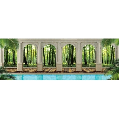 Preinterier FT5627 Fototapeta na stenu Zelený les - výhľad vlies 620cm x 219cm
