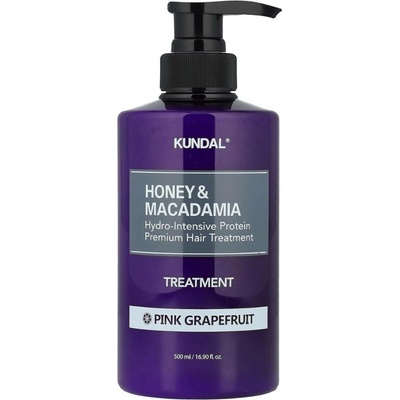 KUNDAL Honey & Macadamia Treatment kůra na vlasy Pink Grapefruit 500 ml