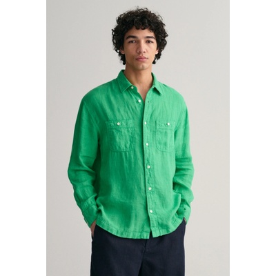 Gant koše'la rel GMNT dyed linen shirt zelená