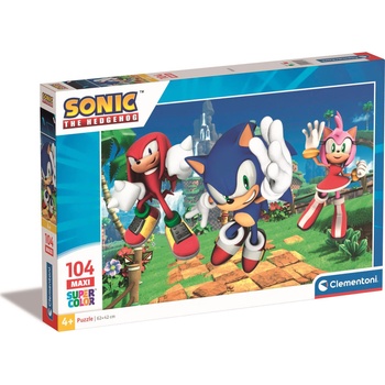 Image 1 of Clementoni - Puzzle Sonic MAXI - 100 piese