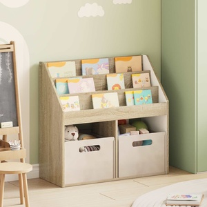 vidaXL Детска рафт за книги Сонома дъб 72, 5 x 29, 5 x 69 см (892381)