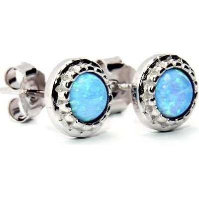 Rafity stříbrné s modrým opálem E0102PZ-12