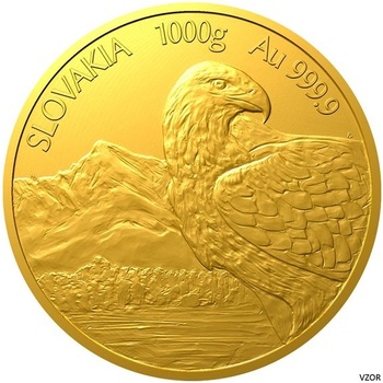 Česká mincovna zlatá minca Orol 2021 stand 1000 g