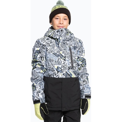 Quiksilver Детско яке за сноуборд Quiksilver Mission Printed Block heritage scribble black