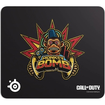 SteelSeries Подложка за мишка Steelseries Qck L x Call of Duty: Monkey Bomb Edition, гейминг, черна, 450 x 400 x 2mm (STEEL-PAD-63449)