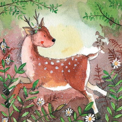 Přání Forest deer