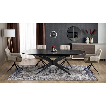 ЕВРОМАР Разтегателна трапезна маса sandro черна