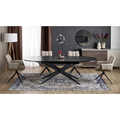 ЕВРОМАР Разтегателна трапезна маса sandro черна