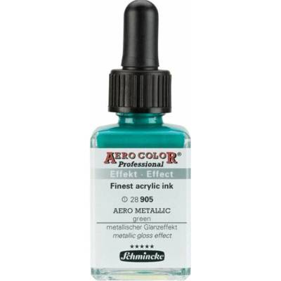 Schmincke Aero Color akrylový atrament Professional Effect 905 Aero metallic zelená