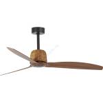 Faro Barcelona FARO 33435WT- Таванен вентилатор WEAVER M, диаметър 128 см, кафяв/черен, Wi-Fi Tuya + дистанционно управление (FA33435WT)