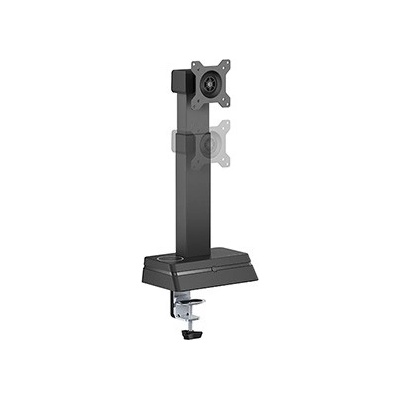 Powerton ERGO LEVION WPEMR1-B Držák monitoru s automaticky nastavitelnou výškou, černá, 10KG, svorka, 17"-32", bezdrátová nabíječka (WPEMR1-B)